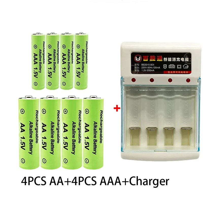 AA AAA Battery2023New 1.5 VRechargeableBattery AA9800MAH AAA8800MAH עם מטען עבור פנס LED Flashlightorelectronicdevices