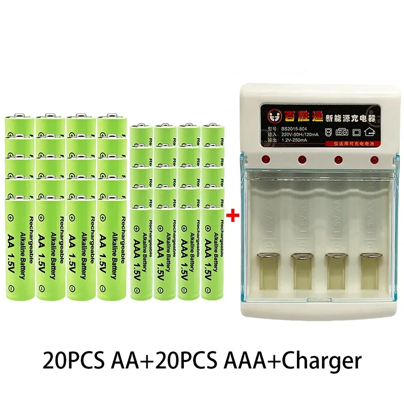 AA AAA Battery2023New 1.5 VRechargeableBattery AA9800MAH AAA8800MAH עם מטען עבור פנס LED Flashlightorelectronicdevices
