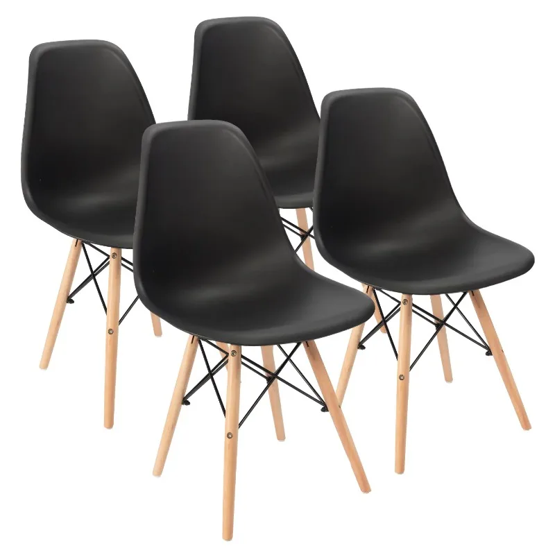 Lacoo כסאות אוכל טרום התאספו בסגנון מודרני מפעלי ים המלח הכיסא מעטפת גידם מקורה מטבח פינת אוכל סלון צד כיסאות סט של 4