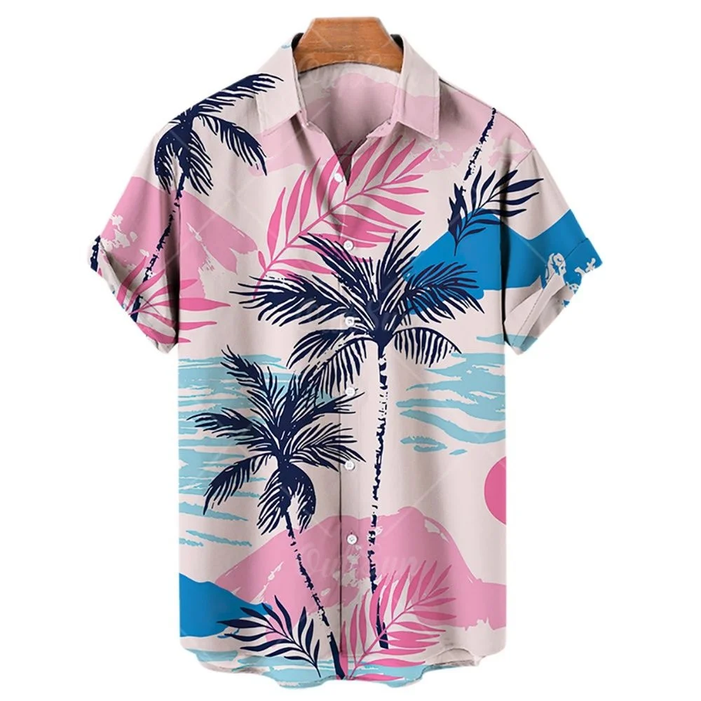 Y2k בגדי קיץ לגברים הוואי 3D מודפס גדולת-פרחים החולצה מפעל דפוס חוף טרופי 