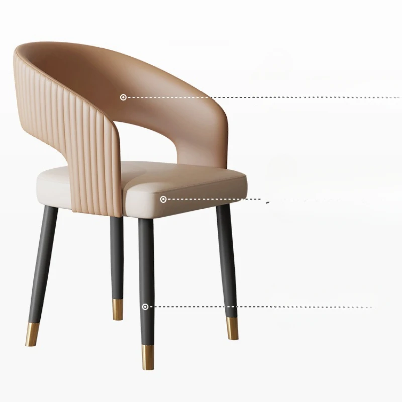 אור יוקרה מודרנית כיסא עץ מעצב נורדי האוכל כיסא גבוה פשוט מסעדה מלון עור-סל אבוס ריהוט הבית