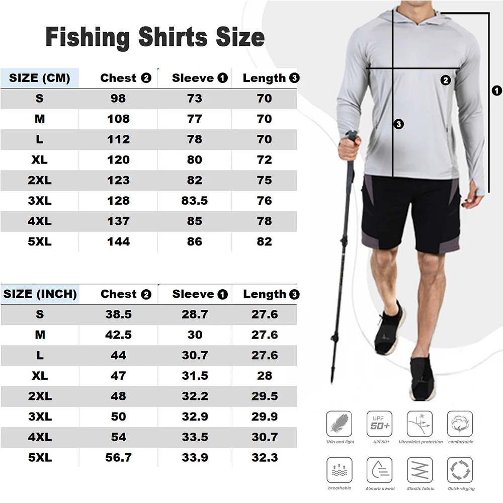 דיג קפוצ ' ון בגדי גברים שרוול ארוך לנשימה דיג ללבוש Camisa פסקה חיצוני הגנת UV דיג חולצות UPF50+