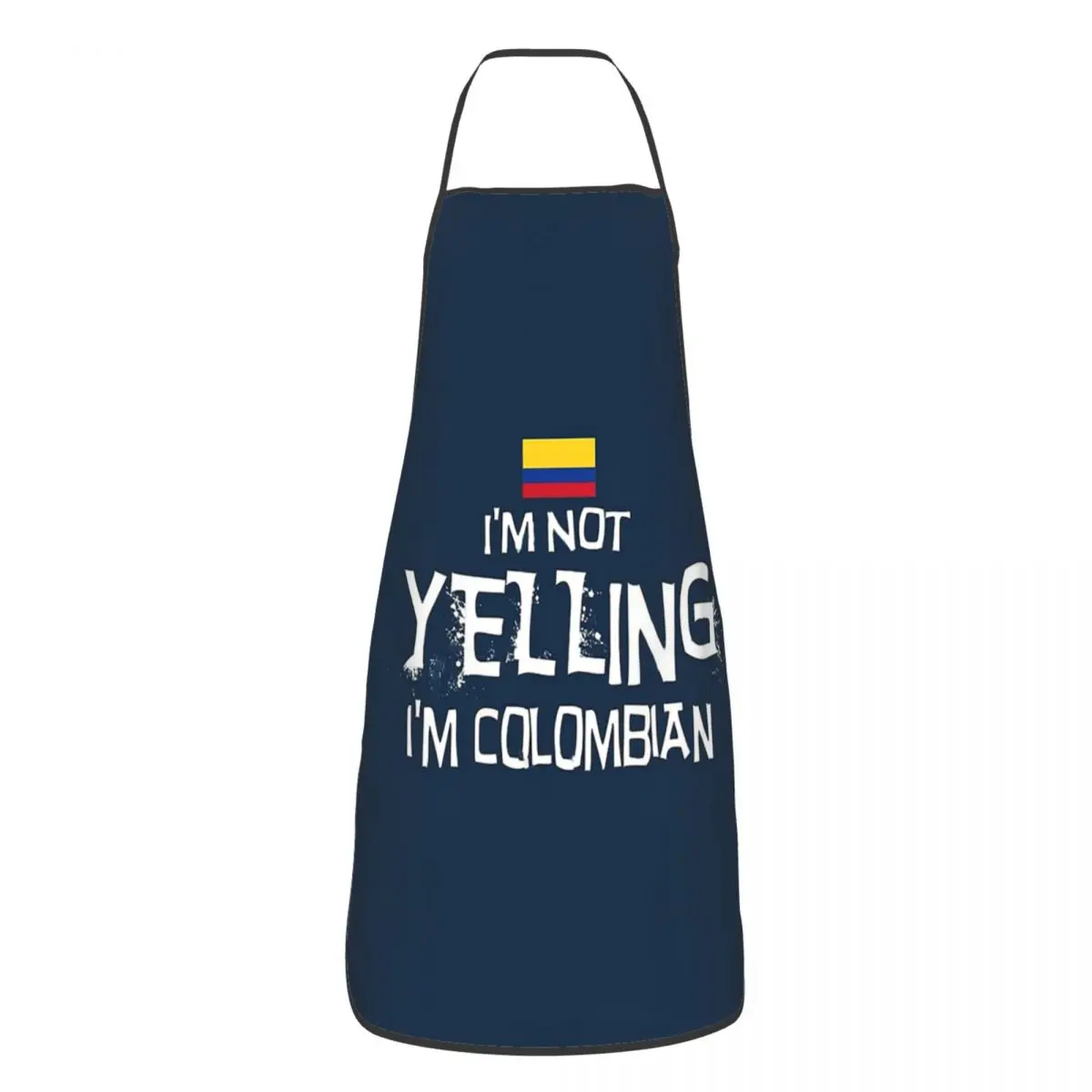 הדגל של קולומביה אני לא צועק, אני קולומביאני סינרים שף בישול אפייה Tablier סינר מטבח ניקוי עבור נשים גברים