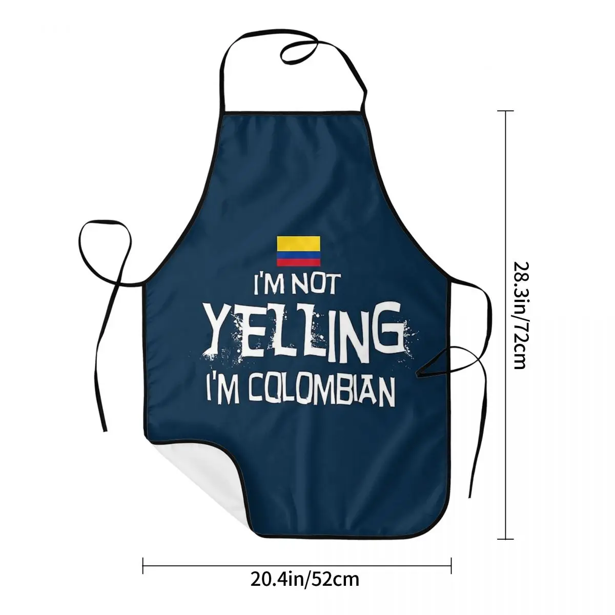 הדגל של קולומביה אני לא צועק, אני קולומביאני סינרים שף בישול אפייה Tablier סינר מטבח ניקוי עבור נשים גברים