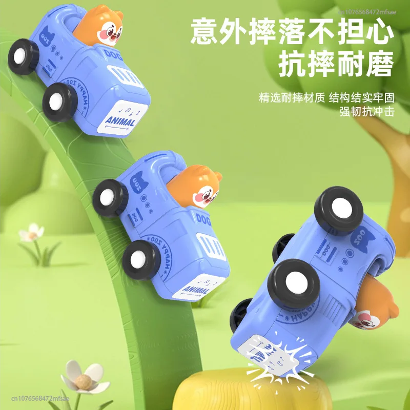לחץ על בעלי חיים האינרציה ילד מכונית צעצוע מודל לילדים מתנה בובה של מכונה המכונית מתנה קטנה הסיטוניים