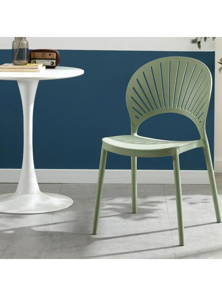 מודרני מינימליסטי כסא פלסטיק בבית האוכל משענת גב הכיסא חלול יצירתי פנאי Net אדום נורדי מעטפת כיסא האוכל