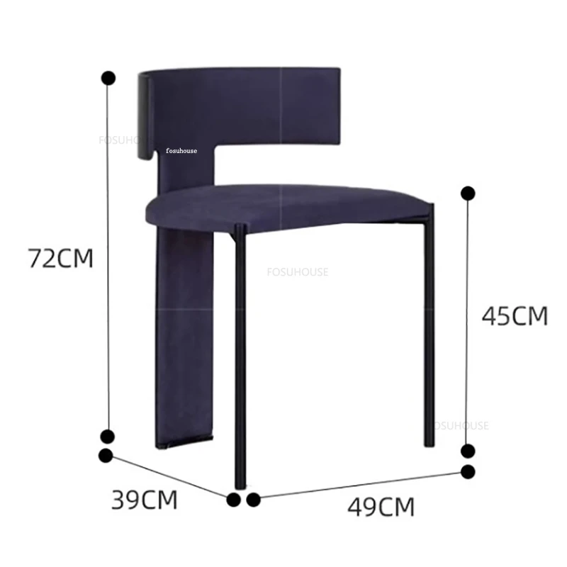 נורדי יוקרה כסאות אוכל בבית הכסא מסעדה רהיטים מעצב כיסאות המודרני סלון דירה כיסא