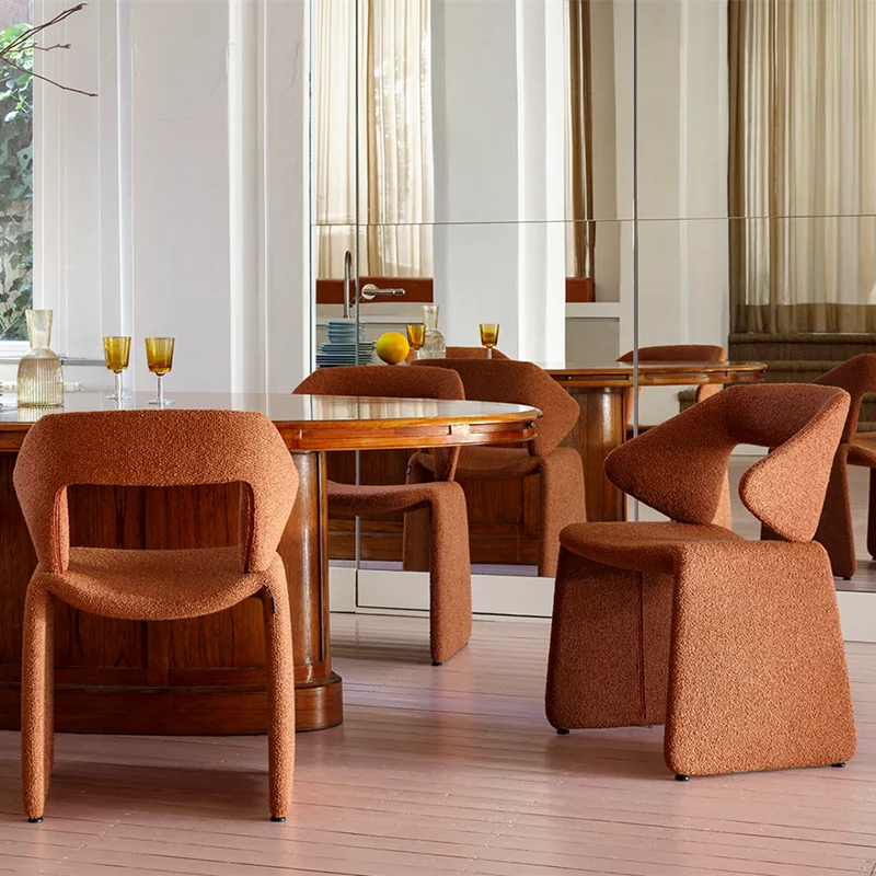 עיצוב יוקרתי כסאות אוכל משענת מקוריות בבית האוכל פשוט כיסאות נוחות מודרנית Muebles Hogar סלון ריהוט QF50DC